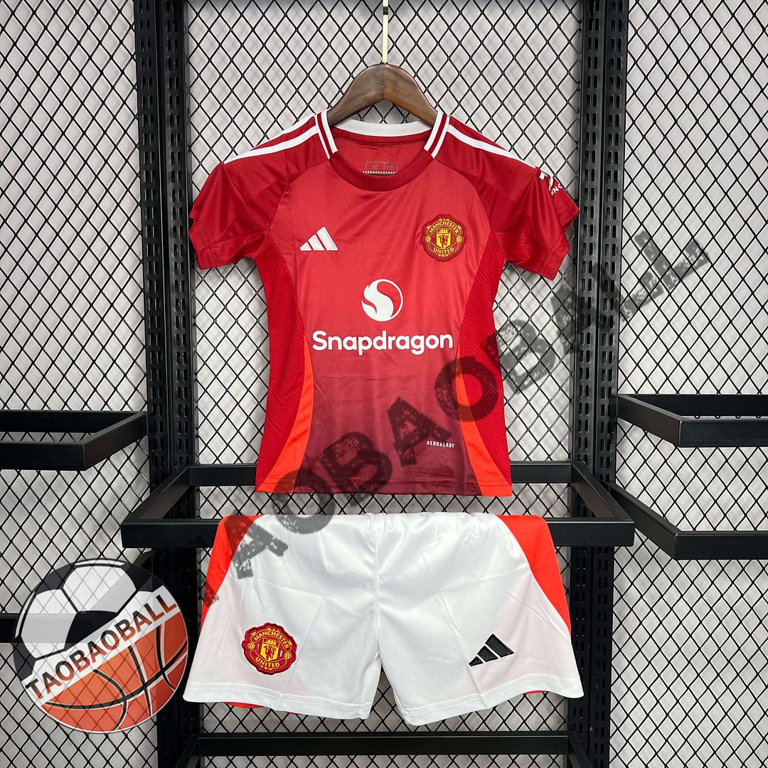 2024/2025 Manchester United Home Football Shirt Kids size