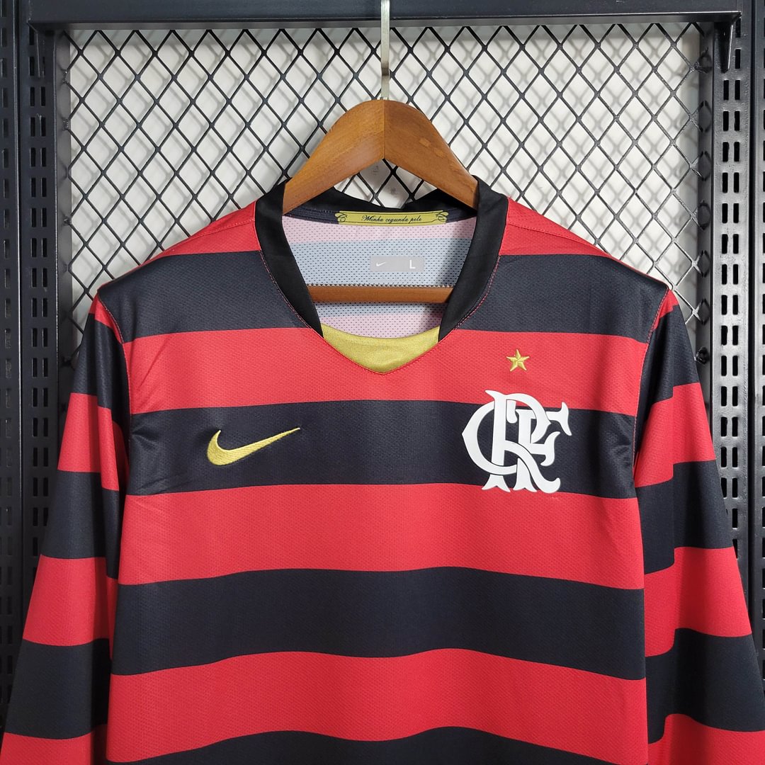2008/2009 Flamengo Retro Long Sleeve Home Football Shirt