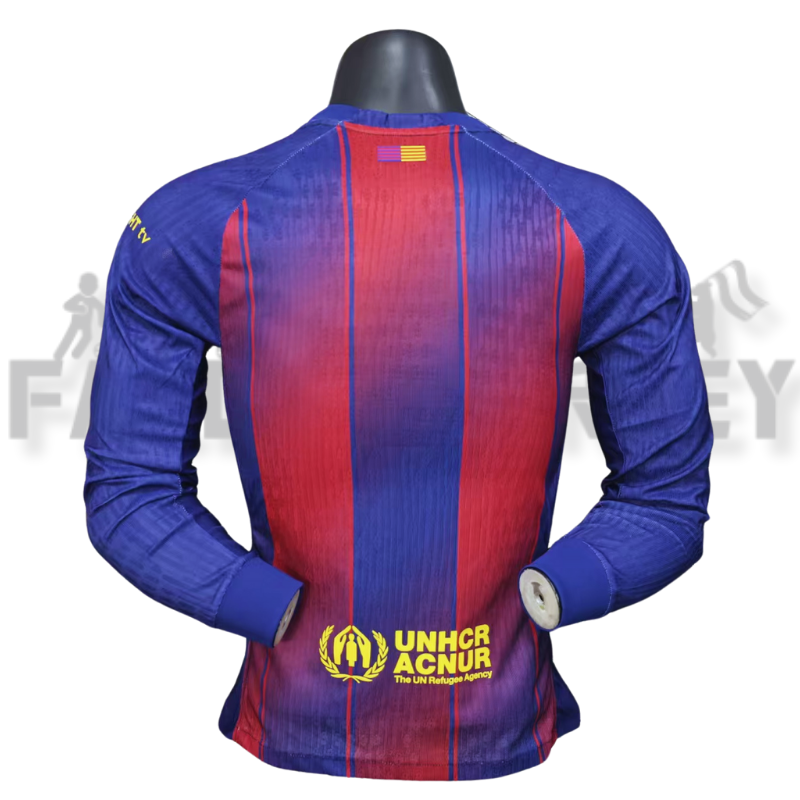 2025/2026 Barcelona Home Long Sleeves Jersey (Player Version)