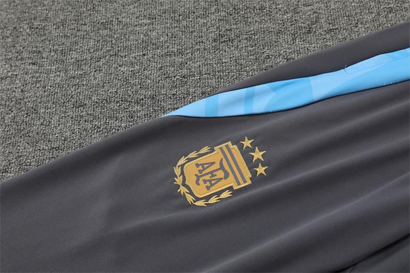 2024/2025 Argentina Dark Grey Half-Pull Training Suit Player Edition