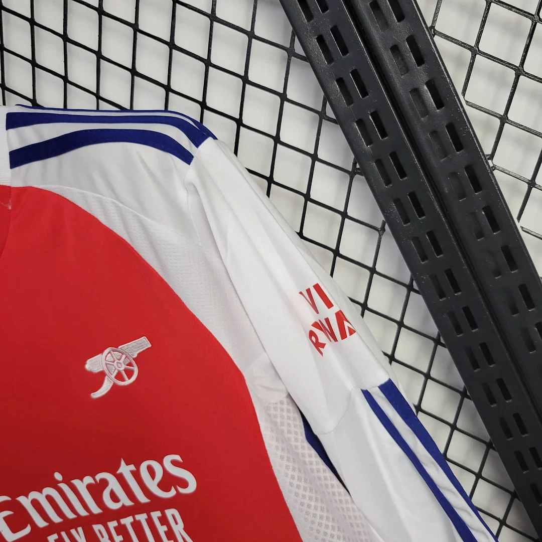 2024/2025 Long-Sleeve Arsenal Home Football Jersey Kids Size