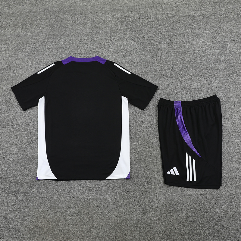2024/2025 Real Madrid Black And Purple Training Wear Suit Shirt