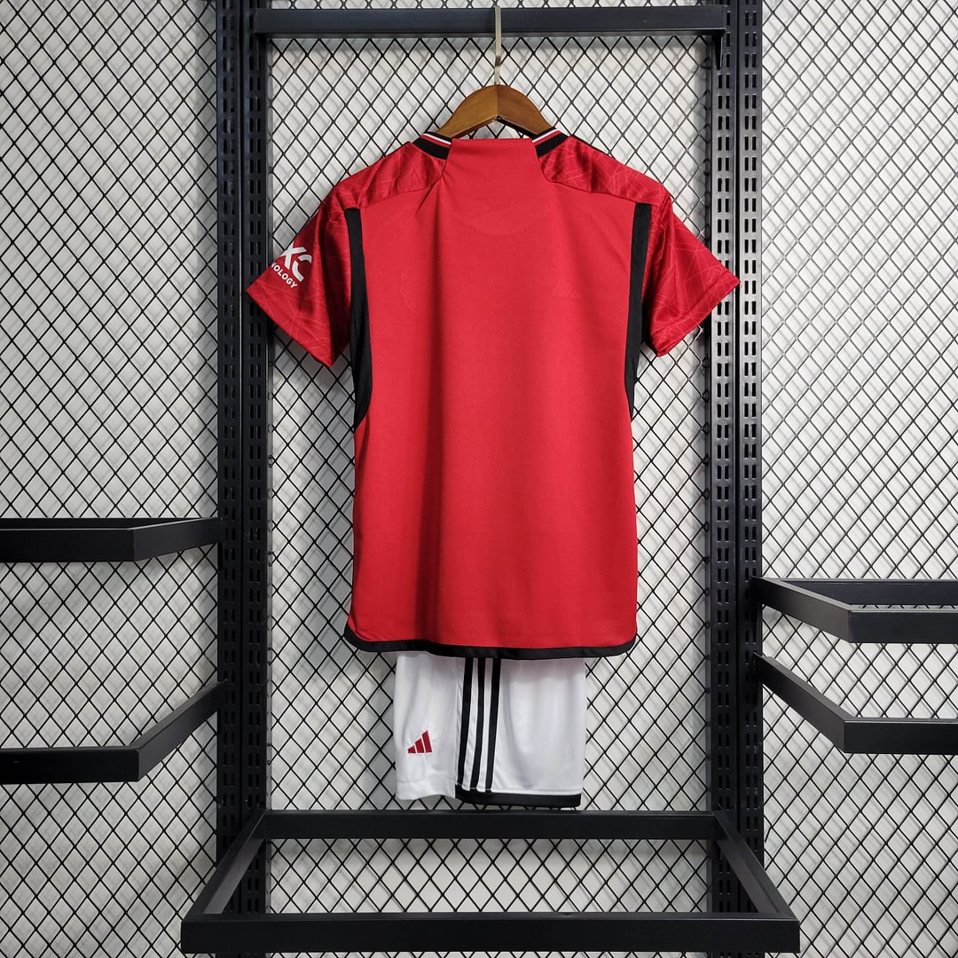 2023/2024 Manchester United Home Football Shirt Kids Size