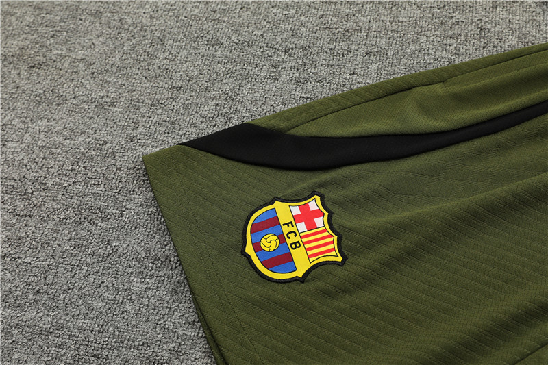 2025/2026 Barcelona White Green Training Wear Suit Shirt