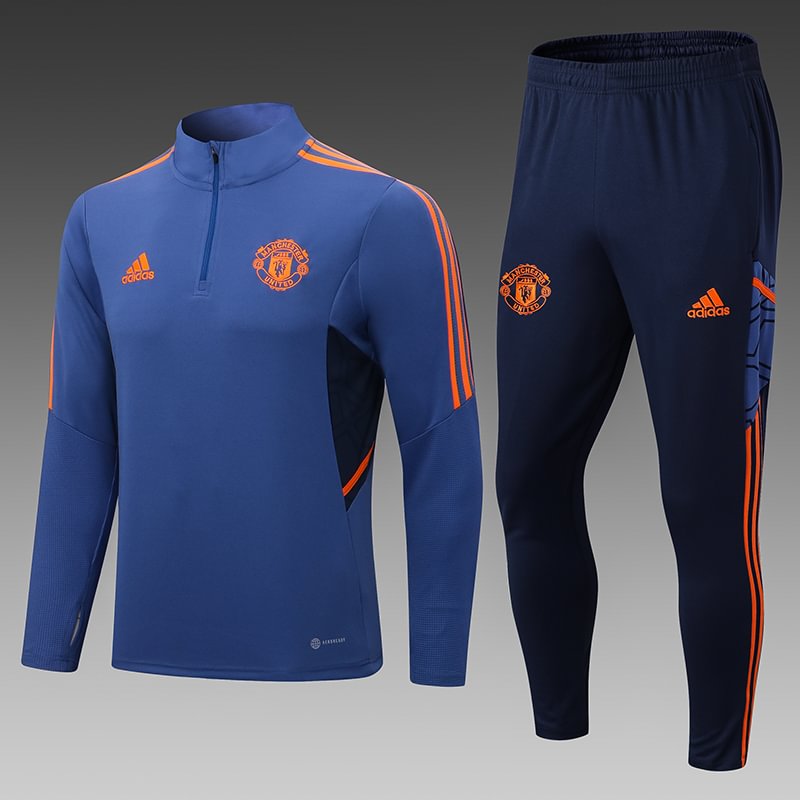 2022/2023 Manchester United Half-Pull Training Jersey Grey Basket Football Jersey