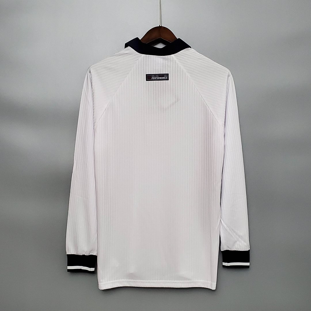 1998 England Retro Long Sleeve Home Football Shirt