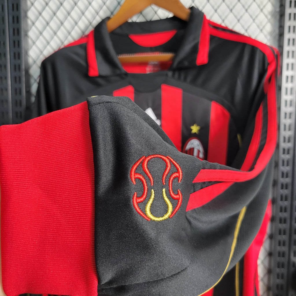 2006/2007 AC Milan Retro Long Sleeve Home Football Shirt