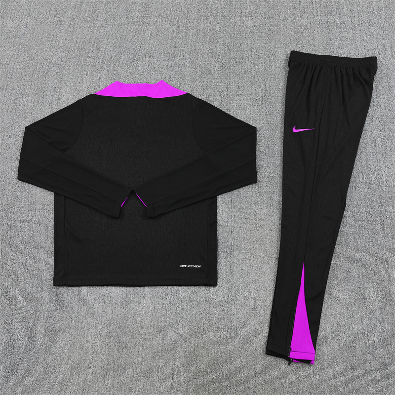 2025/2026 England Black Half zip training suit set