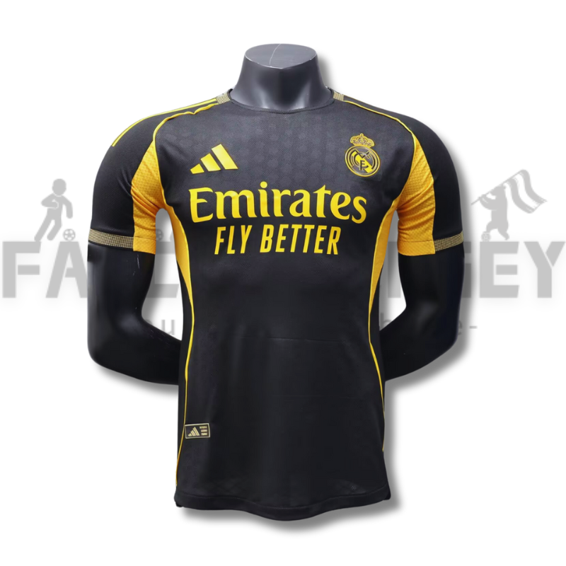 25/26 Real Madrid Black Gold Special Edition Jersey(Player Version)