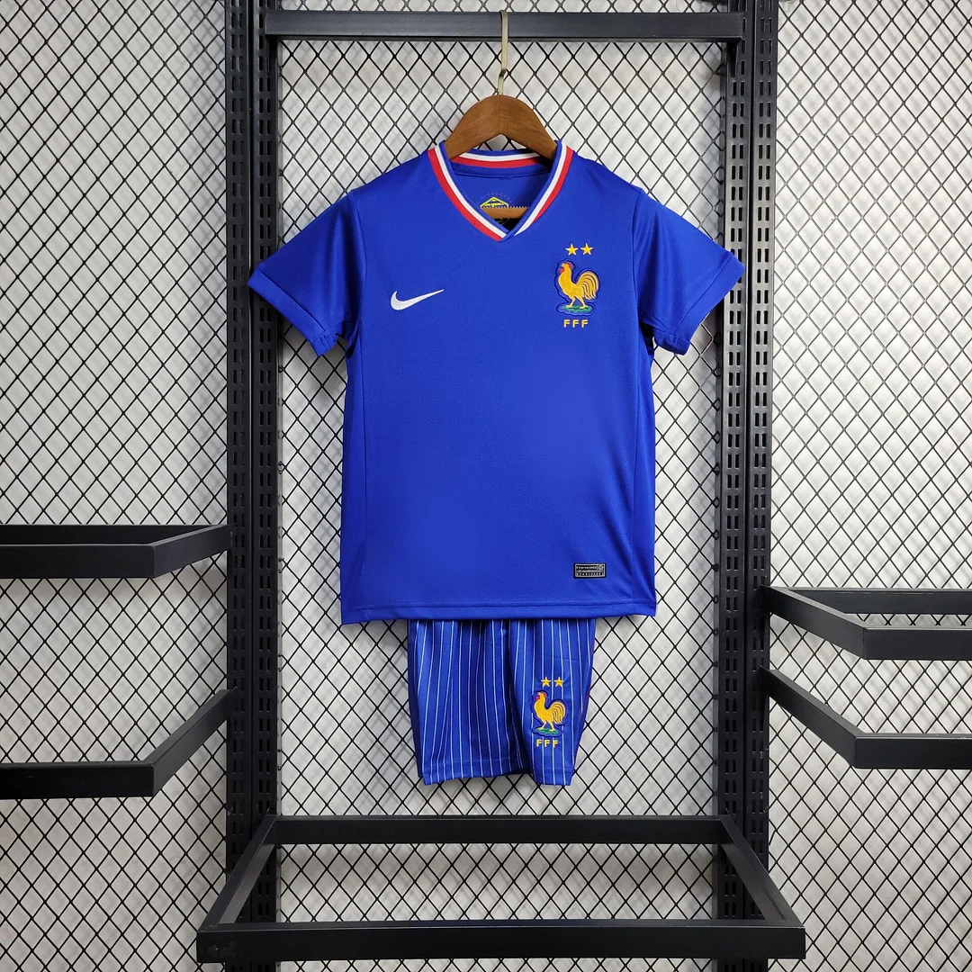 2024 France Home Football Shirt Kids Size