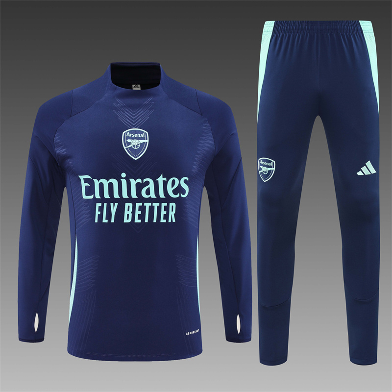 2024/2025 Arsenal Royal blue Half-Pull Training Suit Player Edition Football set
