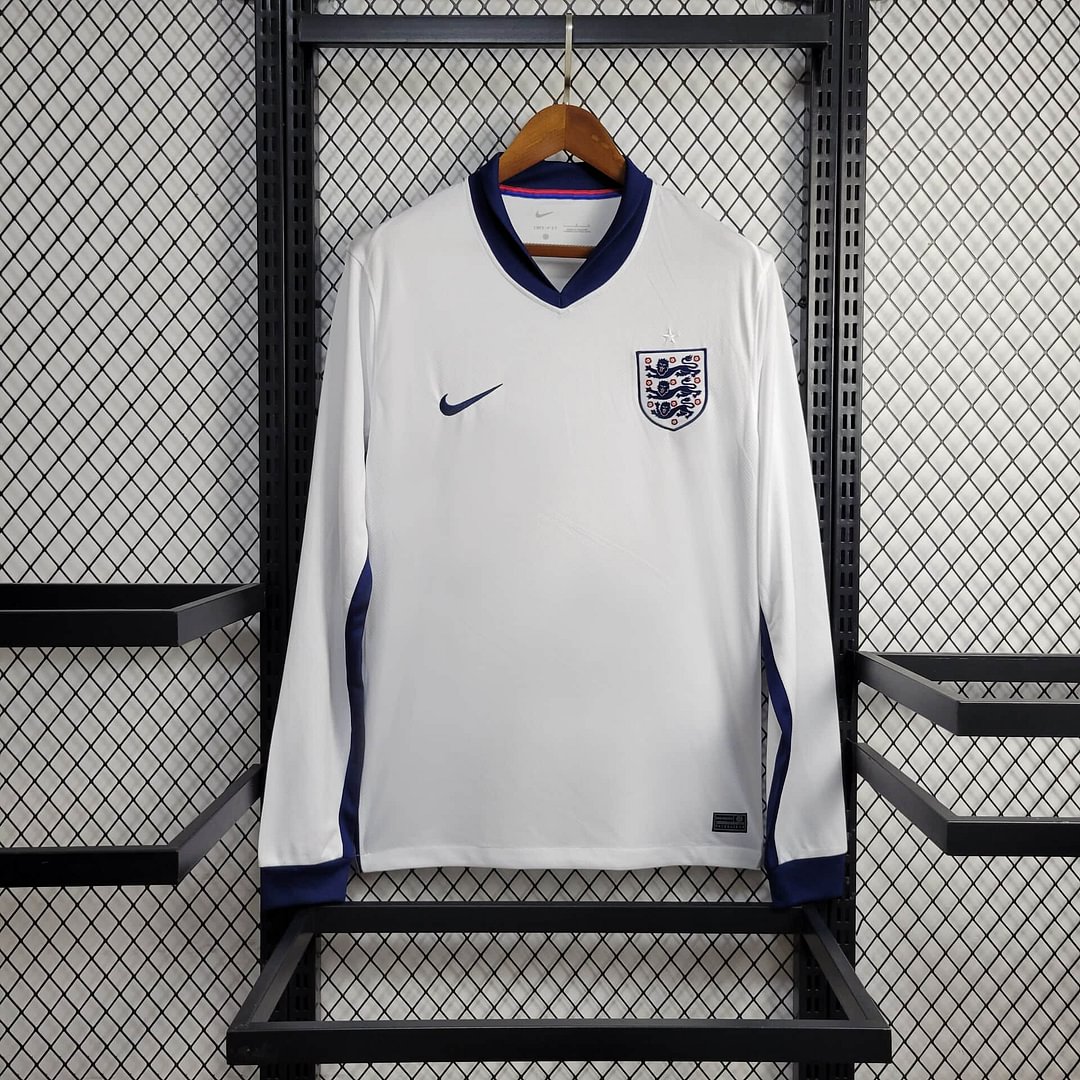 2024 England Long Sleeve Home Football Shirt