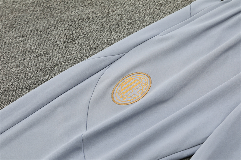 2024/2025 AC Milan Grey Half-Pull Training Suit Player Edition