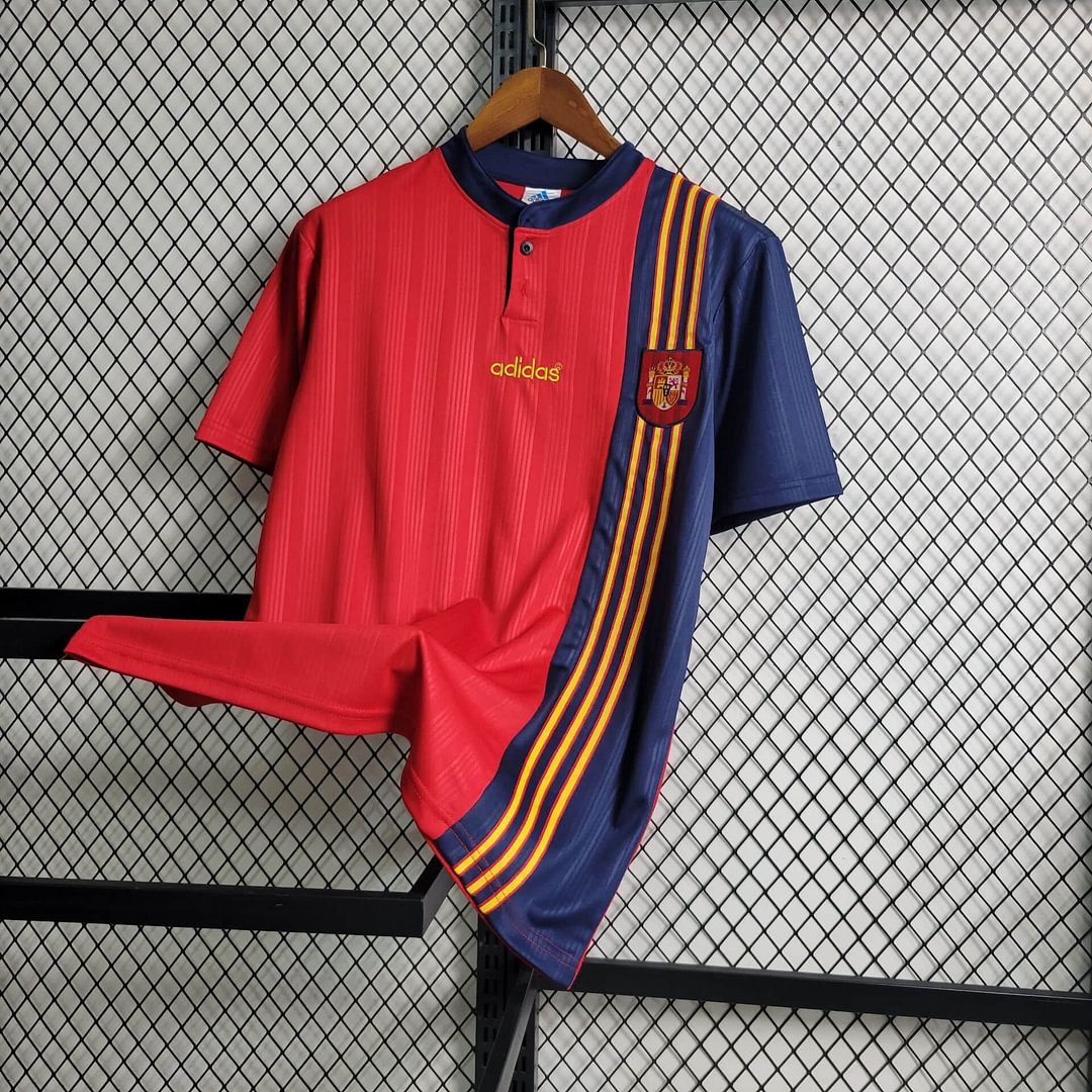 1996 Spain Retro Home way Football Shirt