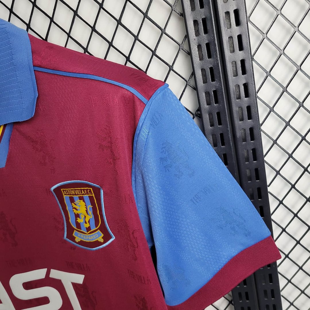 1:1 copy top quality 1995/1997 Retro Aston Villa Home Football Shirt