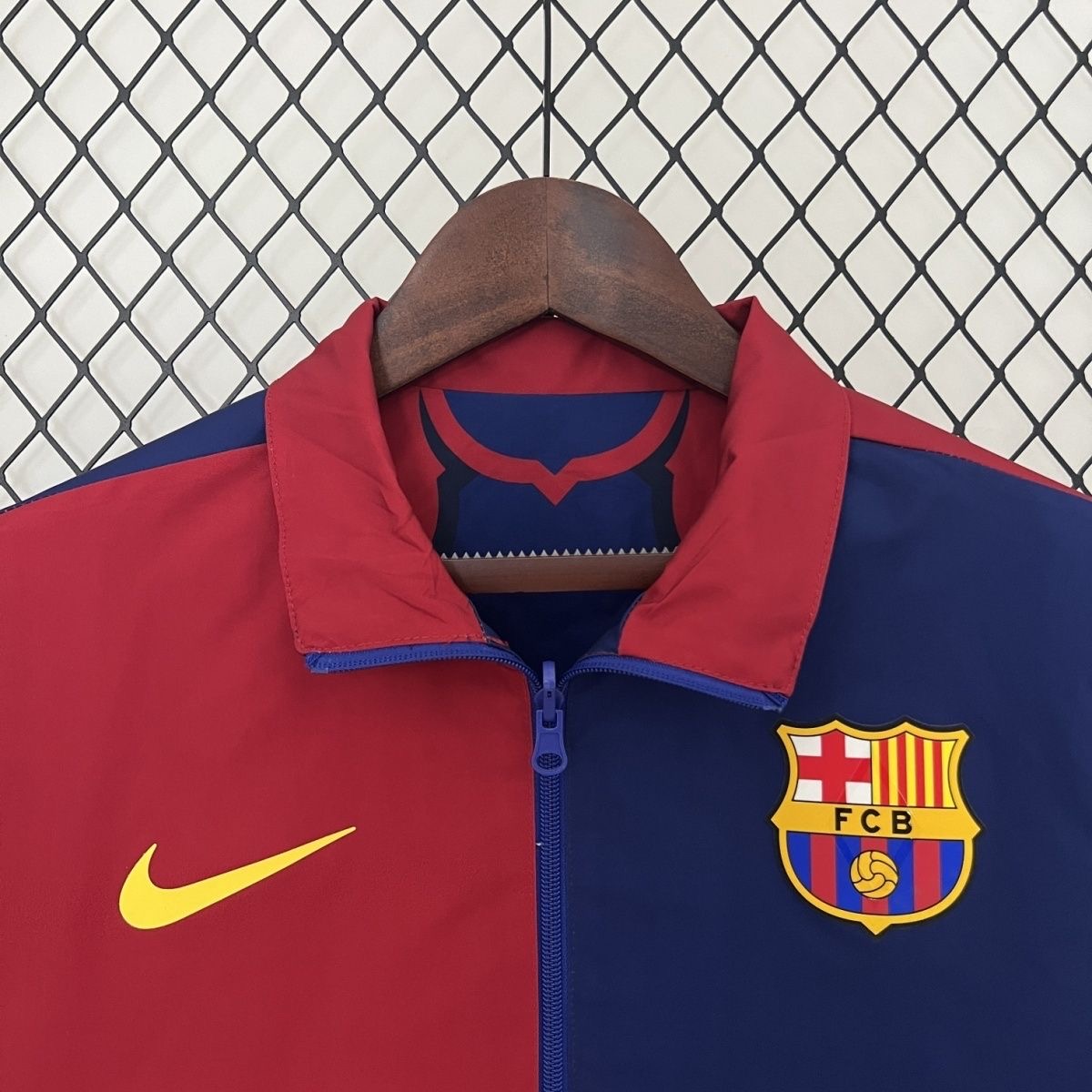 2024/2025 Barcelona(Red and Blue)Double-sided Windbreaker Football Jersey