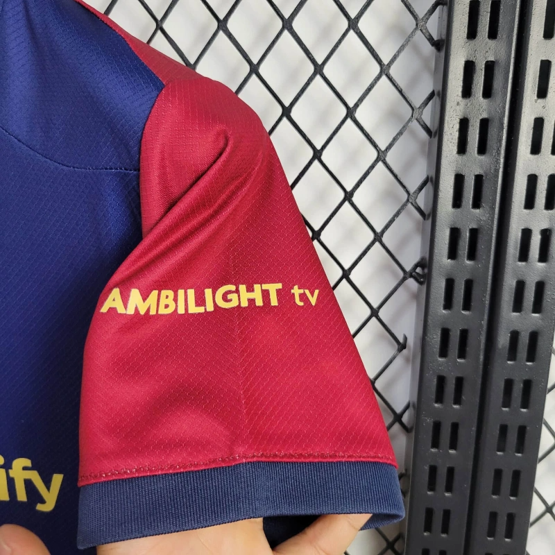 2024/2025 Barcelona Home Football Shirt Kids Size