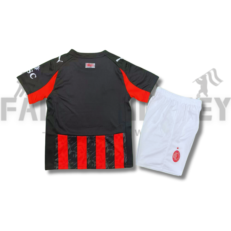 2025/2026 AC Milan Home Football Shirt(For Kids)