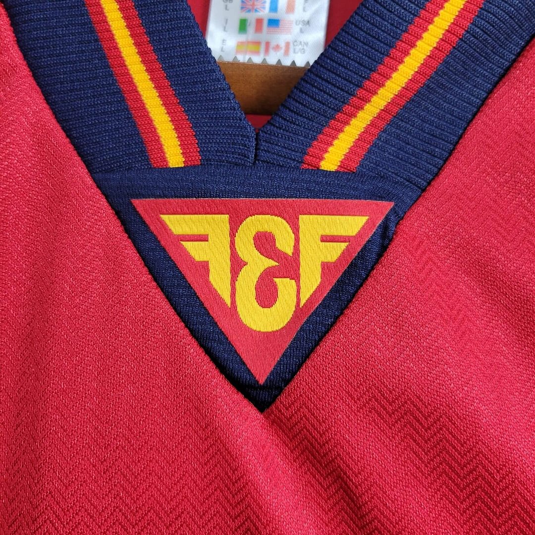 1998 Spain Retro Home Football Shirt