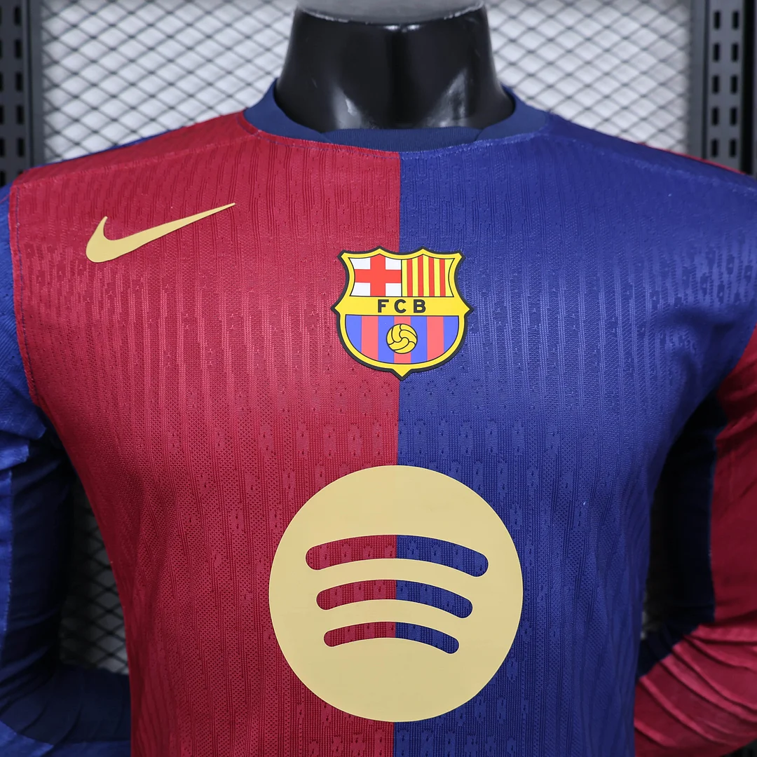 24/25 Barcelona Home Long Sleeve Jersey( Player Edition )