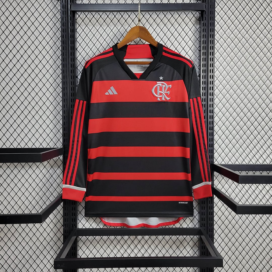 2024/2025 Flamengo Home Long Sleeve Football Shirt ( Fans Edition )