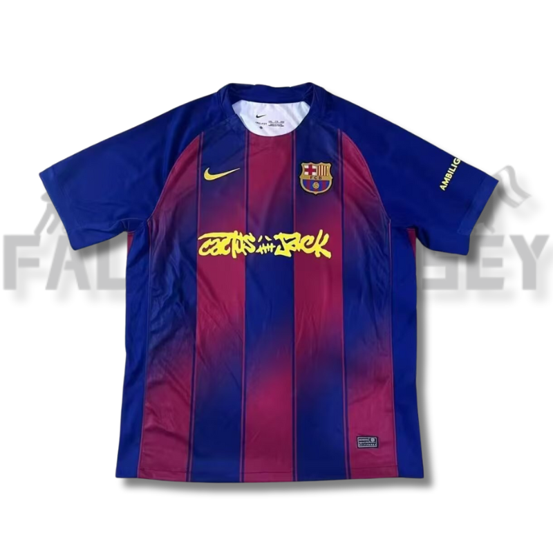 25/26 Limited Edition FC Barcelona x Travis Scott Men’s Home Jersey(Fans version)