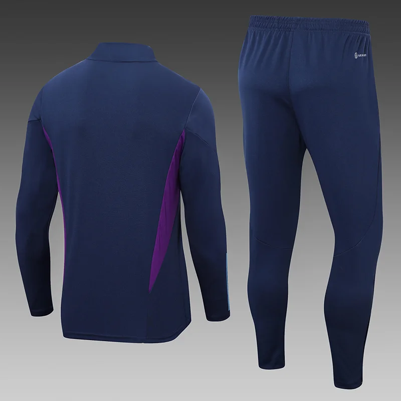 2022 Argentina Half-Pull Training Suit Royal blue Football Shirt