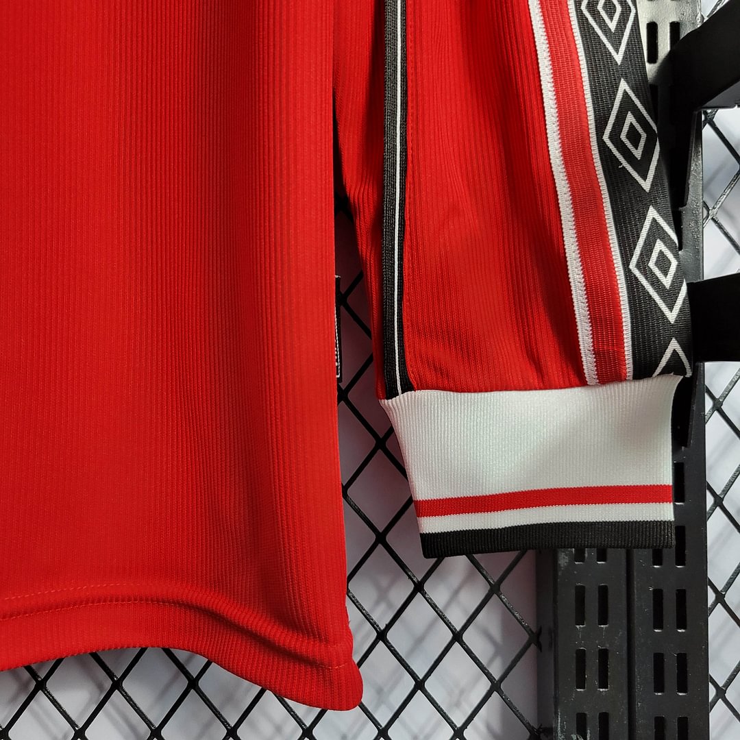 1998/1999 Manchester United Retro Long Sleeve Home Football Shirt
