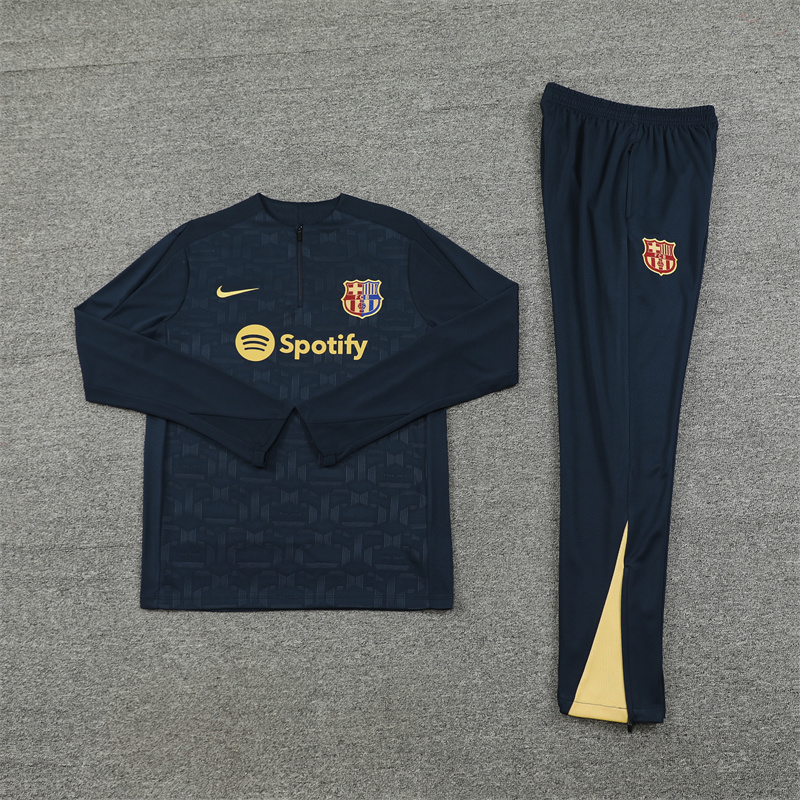 2024/2025 Barcelona Royal Blue Half-Pull Training Suit
