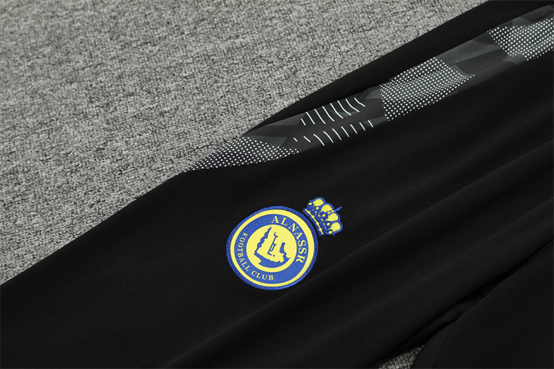 2024/2025 Al-Nassr Half-Pull Training Suit Black Football Shirt