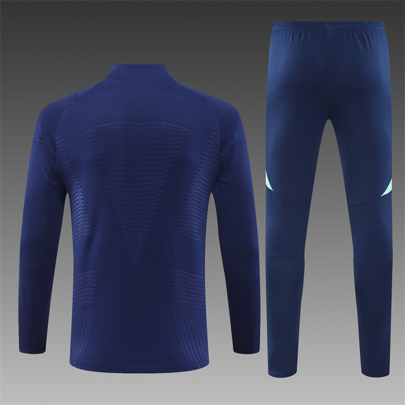 2024/2025 Arsenal Royal blue Half-Pull Training Suit Player Edition Football set