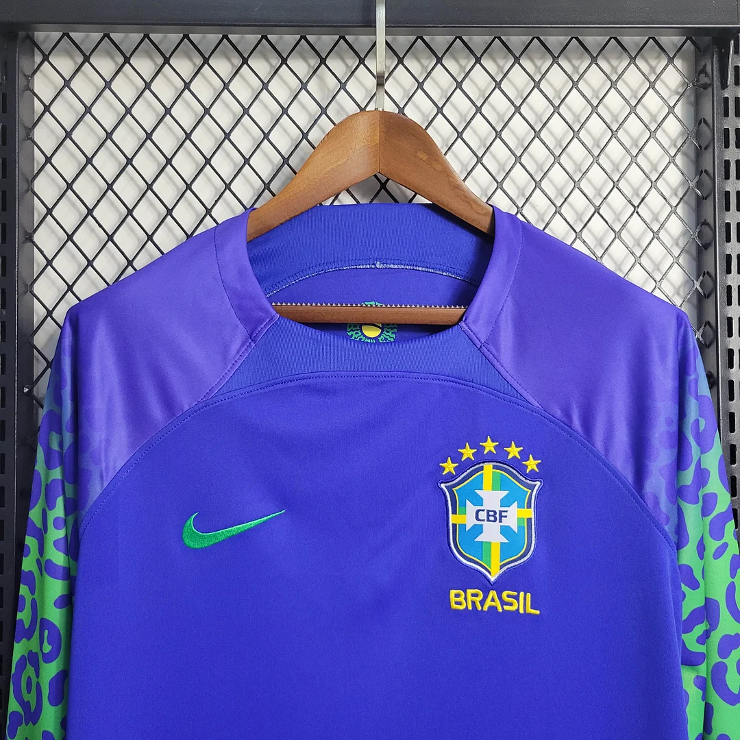 2023 Brazil Long Sleeve Away Football Shirt