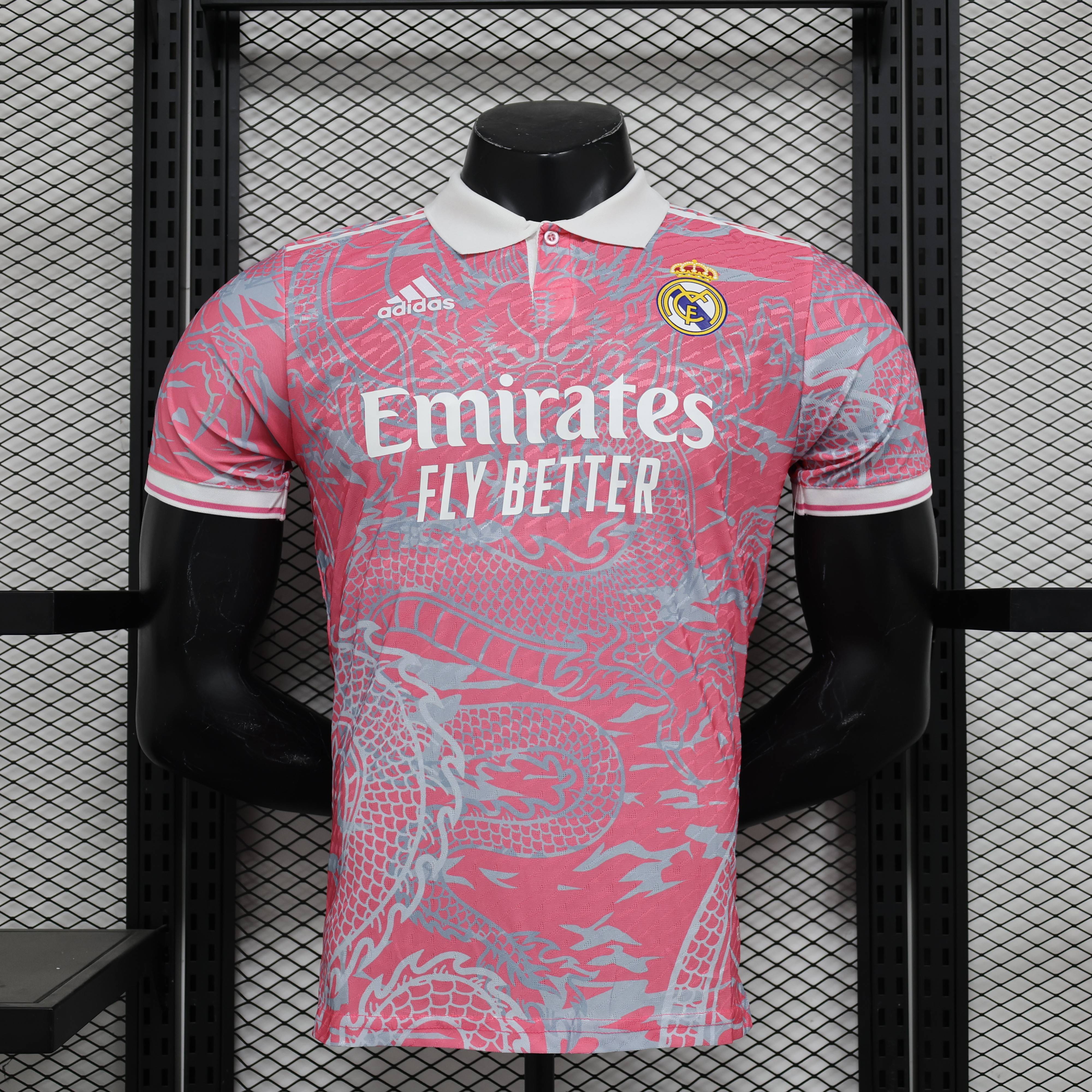 2024/2025 Real Madrid Dragon Pink Football Jersey For Player Version