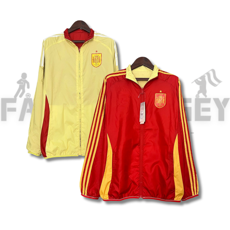 2025/2026 Spain Reversible Windbreaker(Red- Yellow)Football Shirt