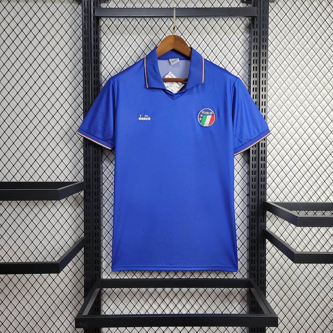 1990 Retro Italy Home Football Shirt( Fans Edition )