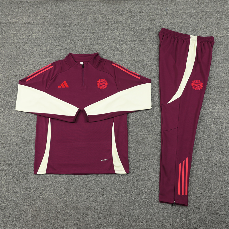 2024/2025 Bayern Pre-match Training Jujube Red Football Jersey For Player Edition