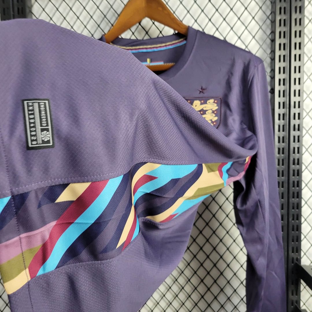 2024 England Long Sleeve Away Football Shirt