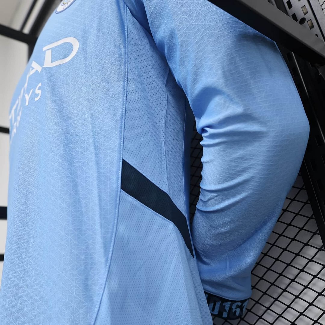 2024/2025 Manchester City Long Sleeve Home Football Shirt For Player Version
