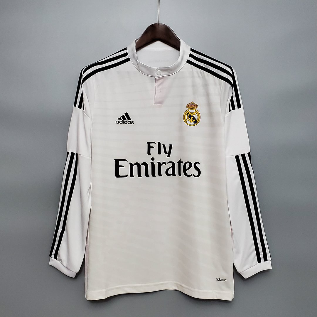 2014/2015 Real Madrid Retro Long Sleeve Home Football Shirt