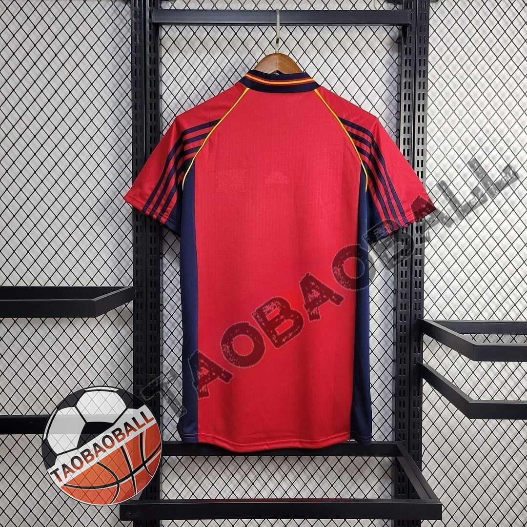1998 Spain Retro Home Football Shirt