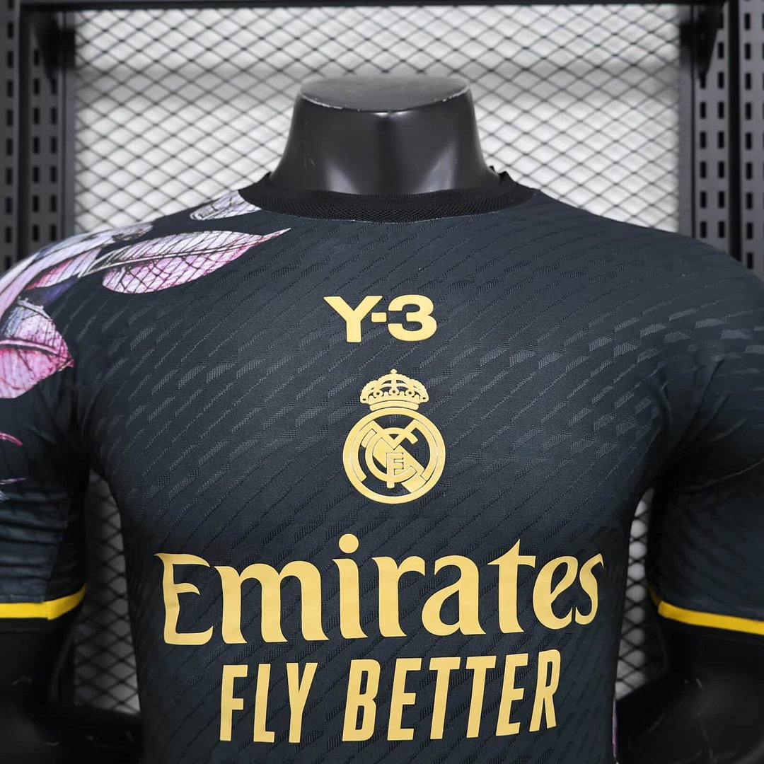 2024/2025 Real Madrid Y3 Black Gold Edition Football Shirt For Player Version