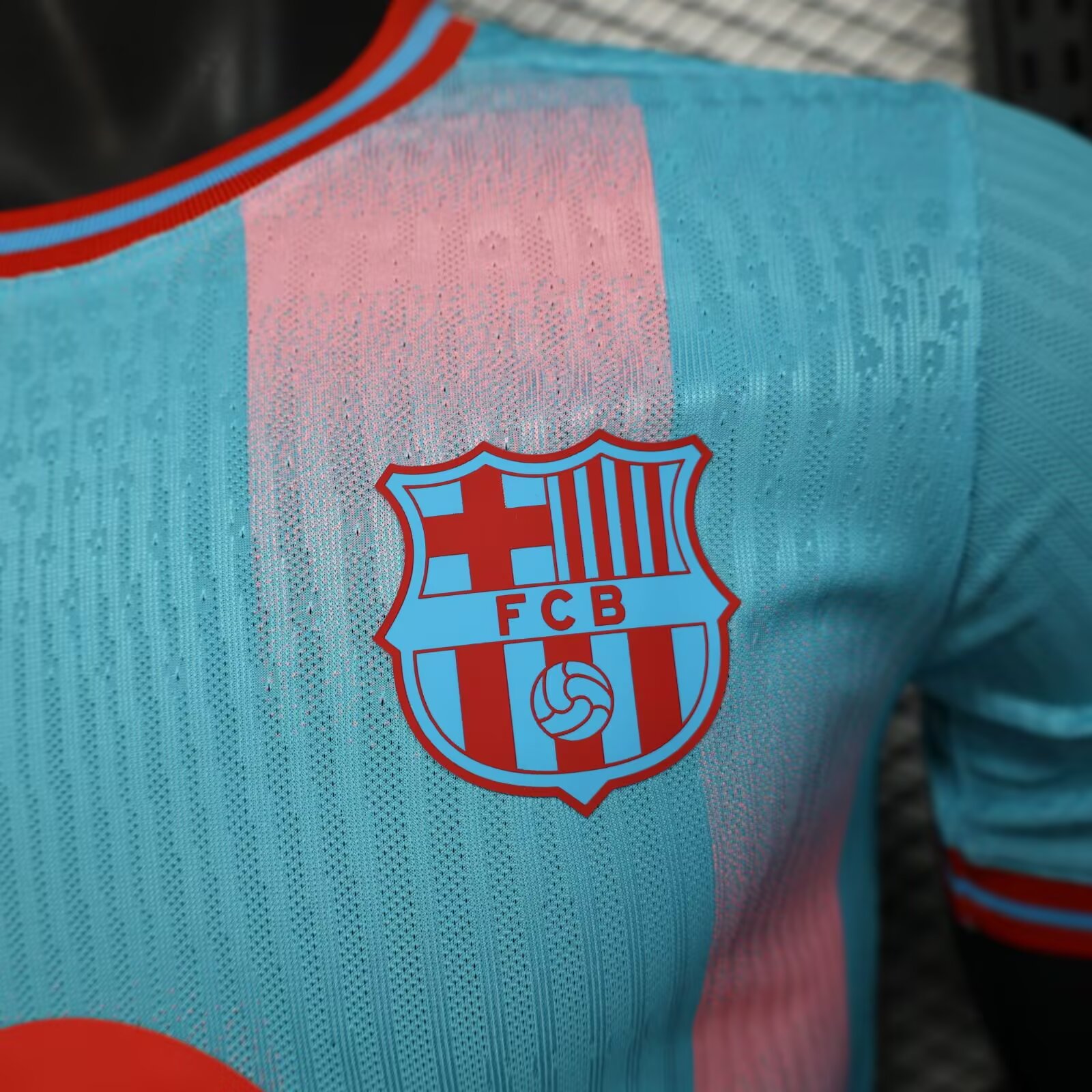 2025/2026 Barcelona Blue and pink Special Edition Football Jersey(Player Version)