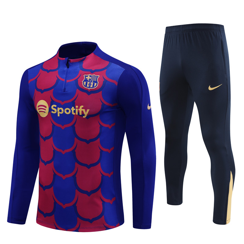 2024/2025 Barcelona Red and Blue Training Camouflage Jersey