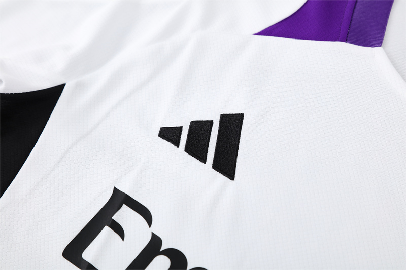 2024/2025 Real Madrid WhiteTraining Wear Suit Shirt