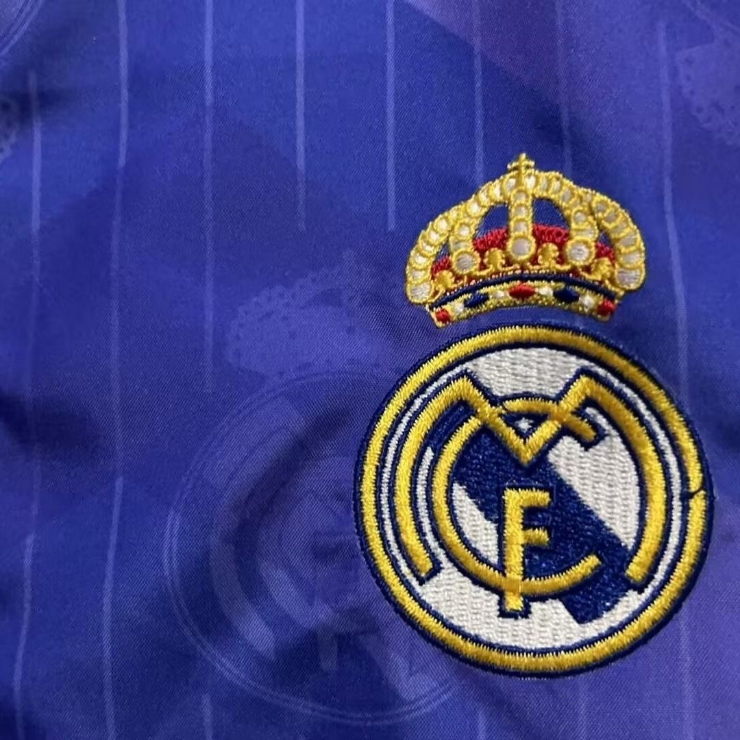 2025/2026 Real Madrid Reversible Windbreaker(Blue- White)Football Shirt