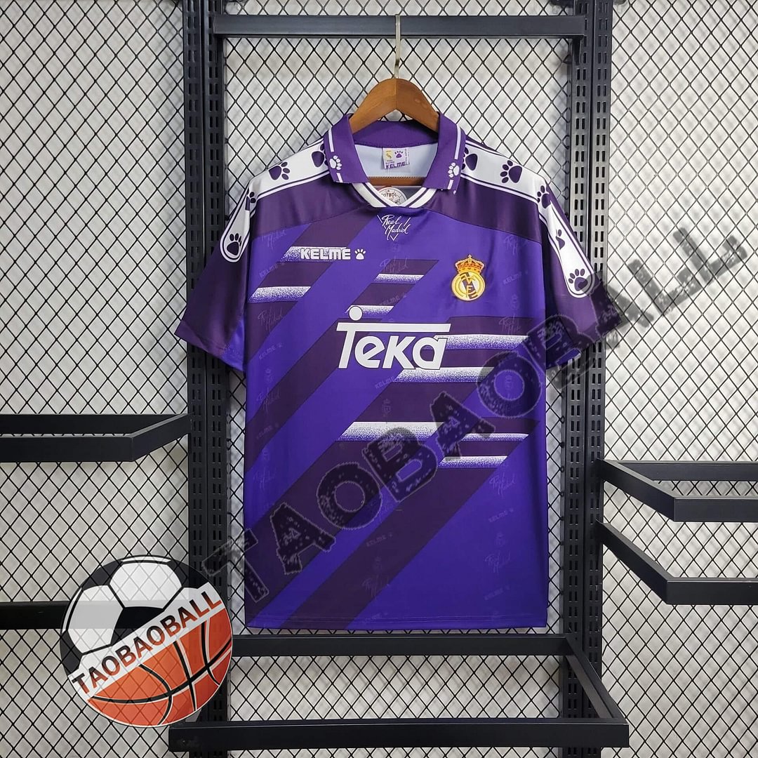 1994/1996 Real Madrid Retro Purple Away Football Shirt