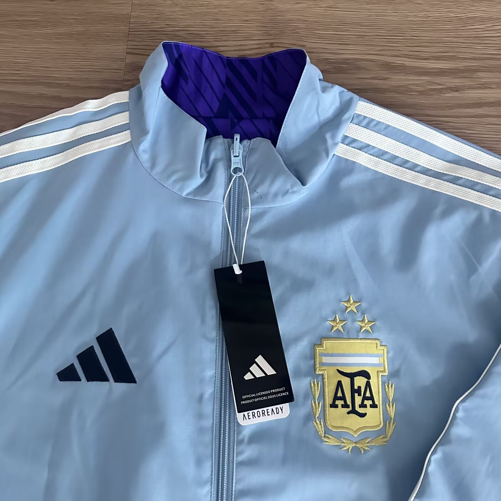 2022/2023 Argentina Reversible Windbreaker(Purple-Blue)Football Shirt