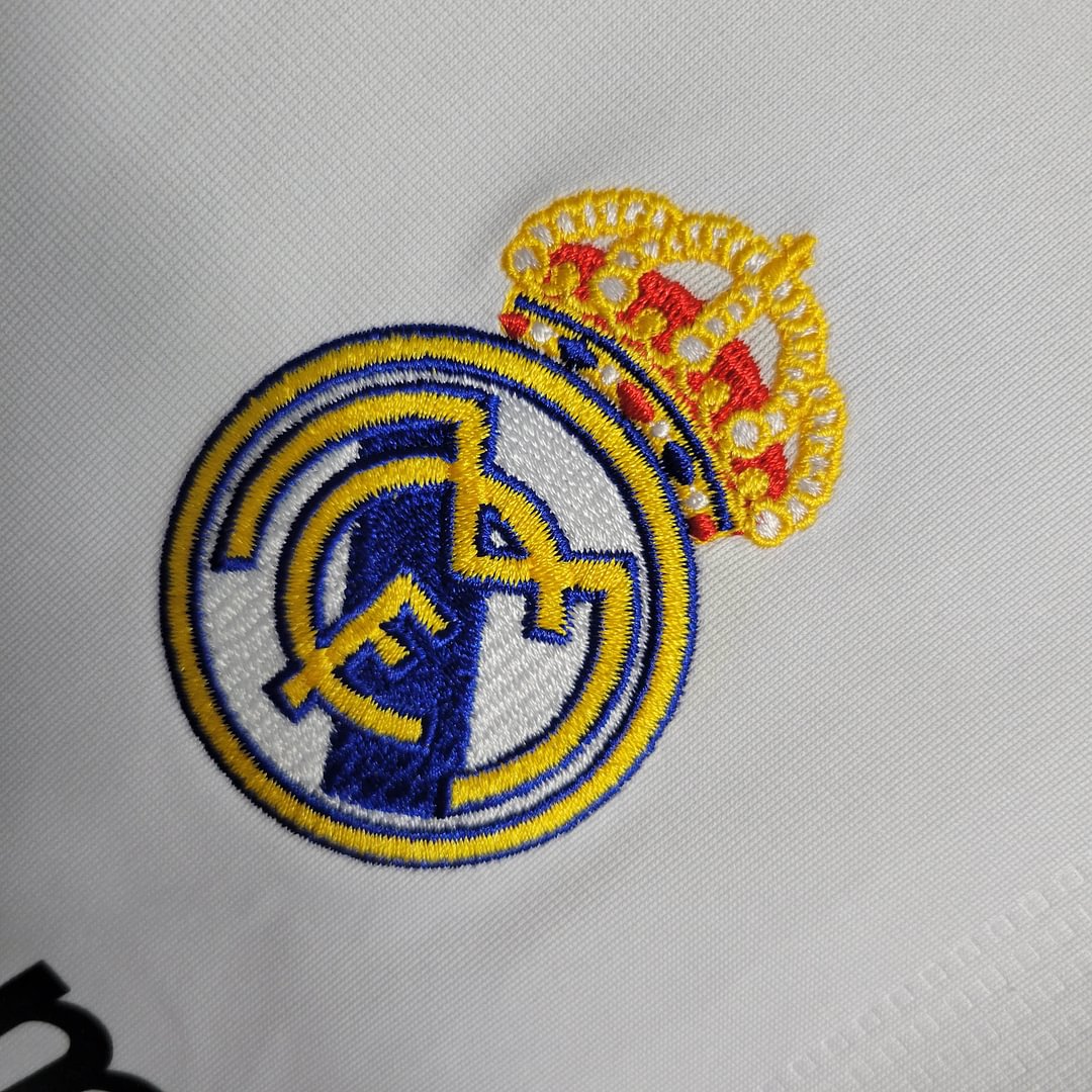 2009/2010 Real Madrid Retro White Long Sleeve Home Football Shirt