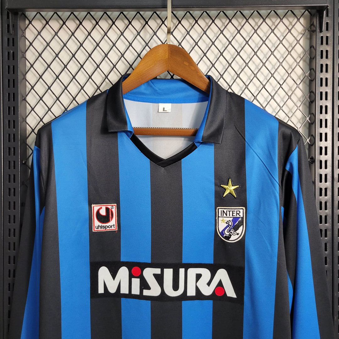1988/1989 Retro Long Sleeve Inter Milan Home Football Shirt