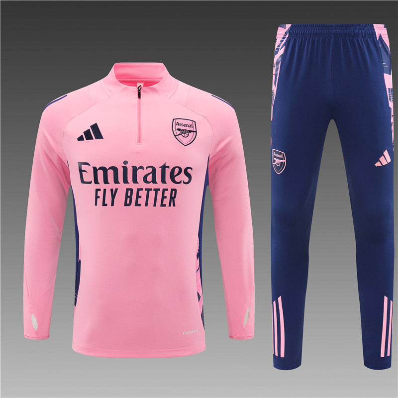 2024/2025 Arsenal pink Half-Pull Training Suit Player Edition Football set